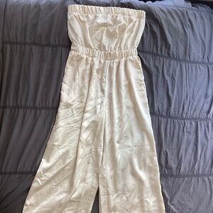 TAGS ON! Cream Jumpsuit